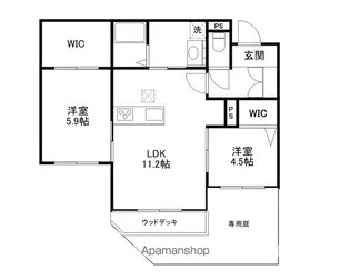 グランドコート中野【1階】の間取り