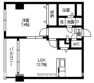 ブルーアイズ中央【7階】の間取り