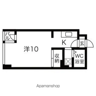 サンブリッヂビル・マンション ラ・パレット【5階】の間取り