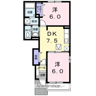 ハルトリーゲルB【1階】の間取り