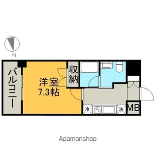 レジディア鶴舞(レジディアツルマイ)【707号室】の間取り