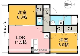 ブルージュあざみ【2階】の間取り