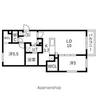 ALPHA GARDEN新札幌【301号室】の間取り