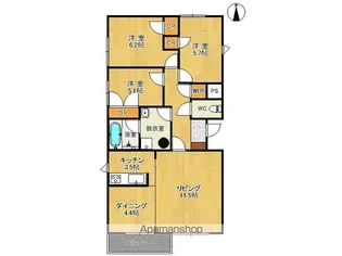 メゾンメリディアン【301号室】の間取り