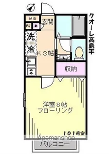 クオーレ高島平【1階】の間取り
