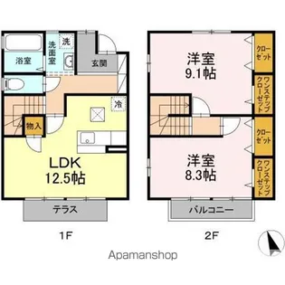 ワイズ エスポワール A【1階】の間取り