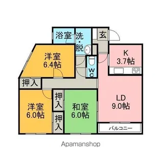 アラモード【1階】の間取り