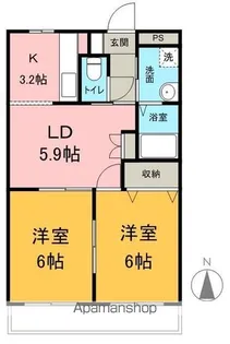 SUNRISEFIELD【2階】の間取り