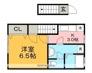 ハイデンレースラインB【205号号室】の間取り