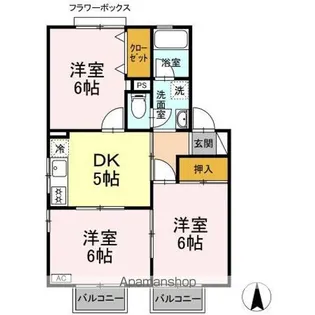 滝田アパート【202号室】の間取り