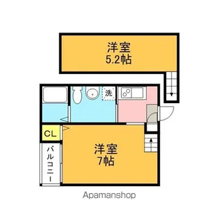エルグランデC【201号室】の間取り