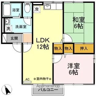 サンフレッシュS.I B【1階】の間取り