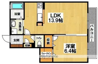 シャーメゾン深井【1階】の間取り