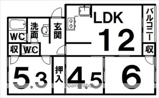 3LDKの間取り画像