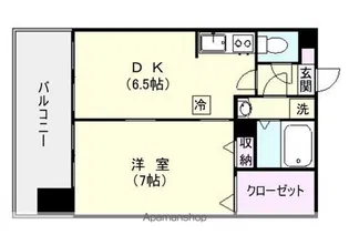 KOU TAI SHIN BUIL 西田【4階】の間取り