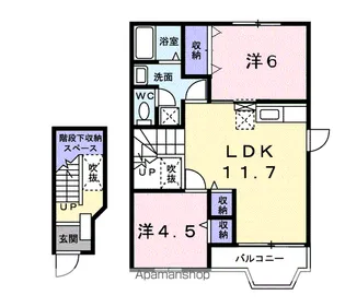 グリーンノート0【2階】の間取り