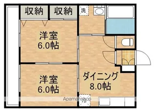 サニーフラット【1階】の間取り