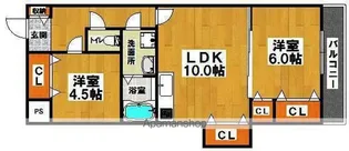 セレニティ桜之町東A棟【302号室】の間取り