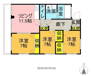 第二佐川ビル【4階】の間取り