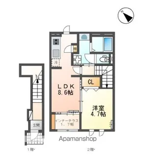 シャ・ティグレ【2階】の間取り