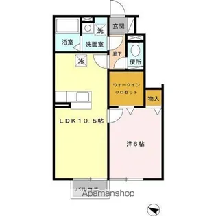 シャインパーク牛島 A【1階】の間取り