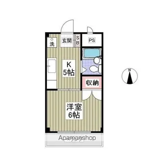 クーノス北坂戸【1階】の間取り