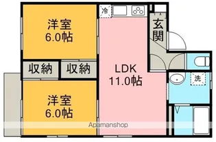 オークヒルA棟【1階】の間取り