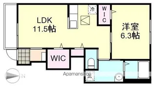 アンジュアジュール【1階】の間取り