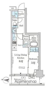 東京都江東区塩浜2丁目【マンション】の間取り