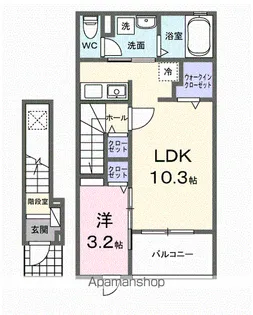 エレシエル【2階】の間取り