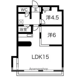 Kスクエアサウス【501号室】の間取り