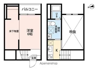モルゲンロート中坪【203号室】の間取り