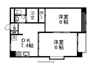 イーダッシュ新富町【405号室】の間取り