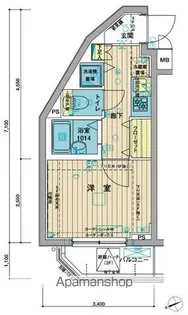 メインステージときわ台Ⅱ【211号室号室】の間取り