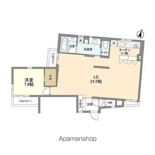 PATH牛込神楽坂【4階】の間取り