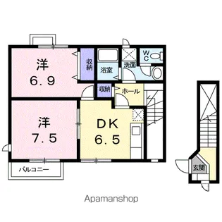 ペスカ フルール【2階】の間取り