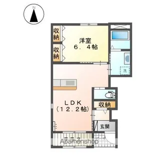 LA CASA DOLCE 舟橋【101号室】の間取り