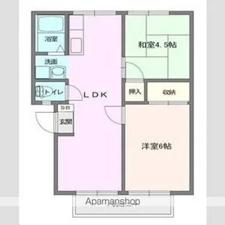 クレアンヌーヴ平岡B【2階】の間取り