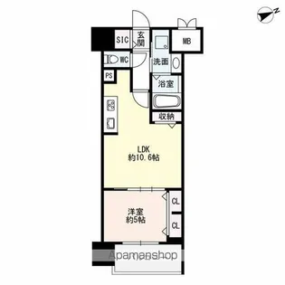 ザ・シンフォニア新栄(THE SINFONIA SHINSAKA【2階】の間取り