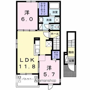リンク B【2階】の間取り