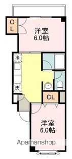 パートナー旭ヶ丘【3階】の間取り