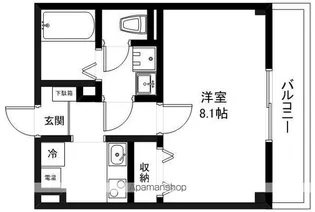 サンパティーク・OM【202号室】の間取り
