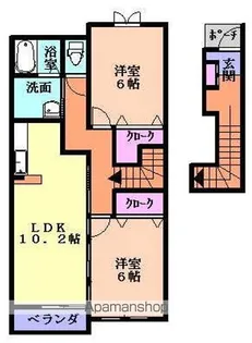 ヴェルタウンD【2階】の間取り