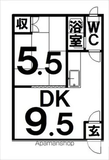 第2グリンハイツ【10号室】の間取り