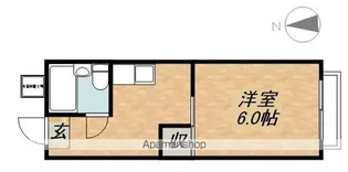 サニーヒルズ山添【203号室】の間取り