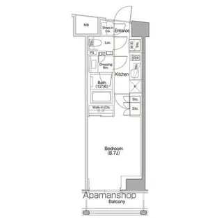 ザ・パークハビオSOHO代々木公園【4階】の間取り