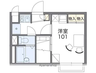 レオパレスエスペーロ本町【105号室】の間取り