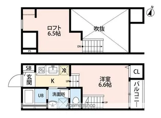 N’S SERIES 迎町【202号室】の間取り