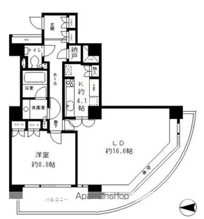 リバーポイントタワー【13階】の間取り