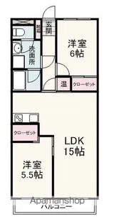 ローズガーデン【504号室】の間取り